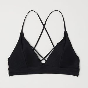 NWOT H&M Ribbed Strappy Triangle Bikini Top